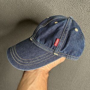 Levi's Dark Blue Denim Strapback Adjustable One Size Hat Brand